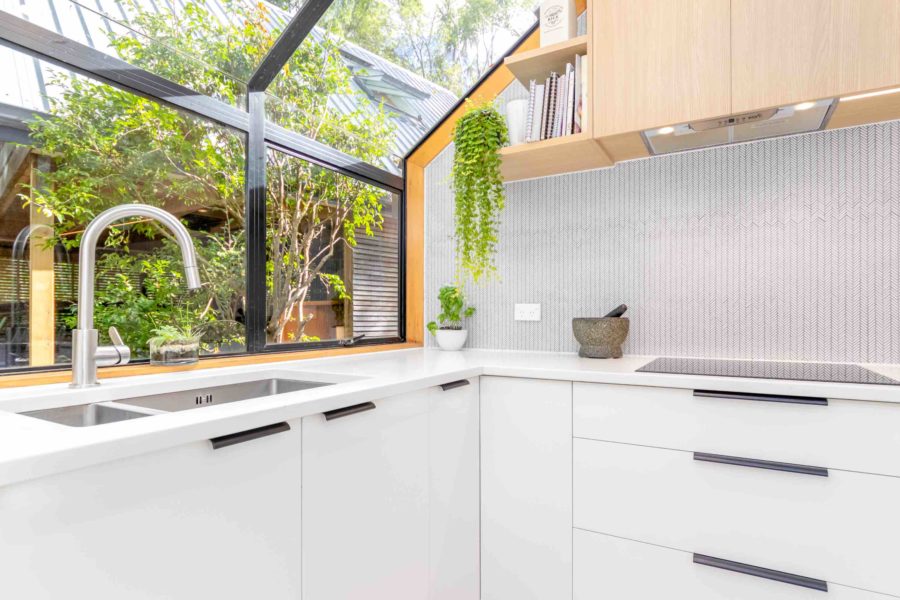 White open kitchen design